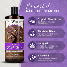Close-up of organic shea butter in Dr. Woods soap showing nourishing ingredients.
