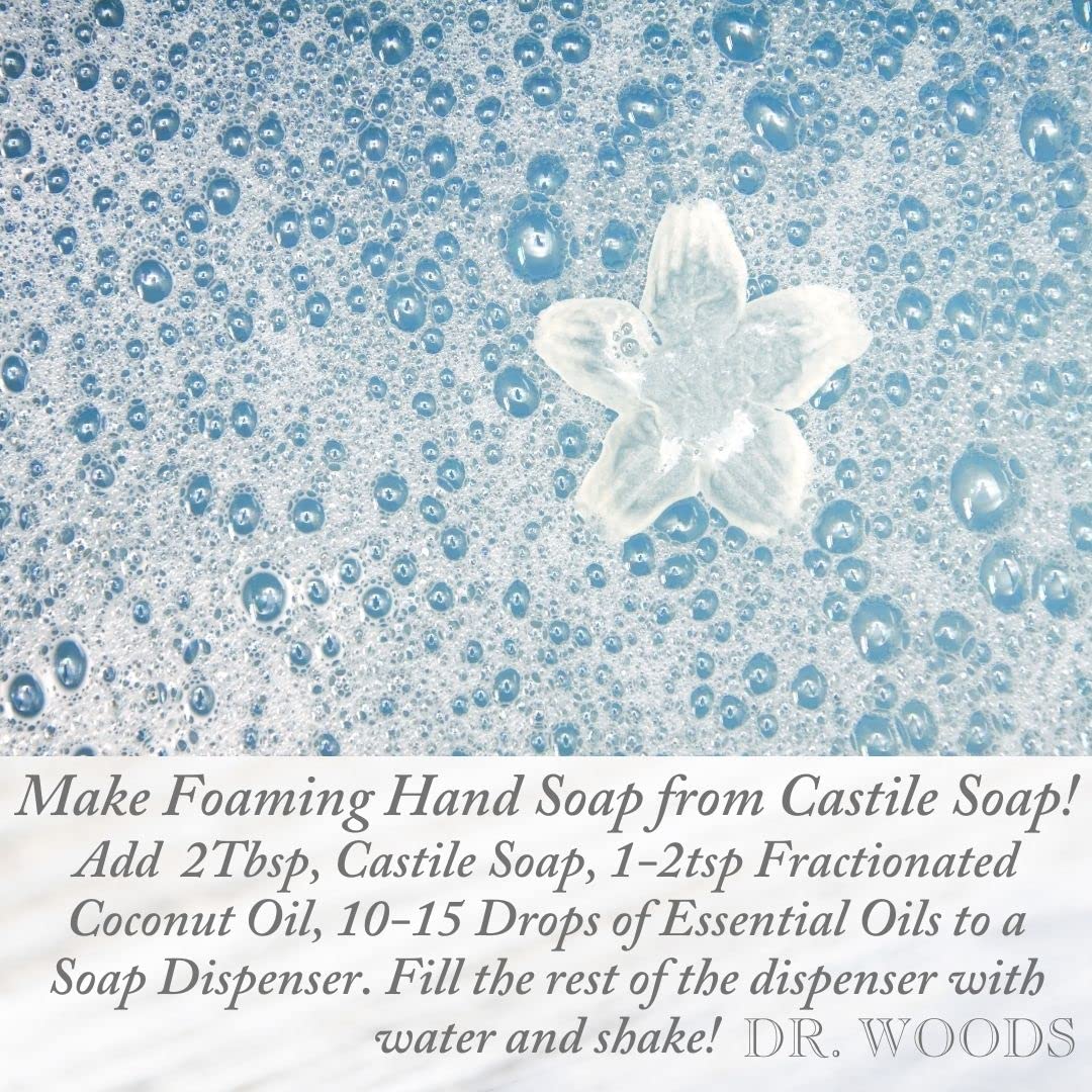 Dr. Woods Peppermint Castile Soap pack of 3 ready for home use.