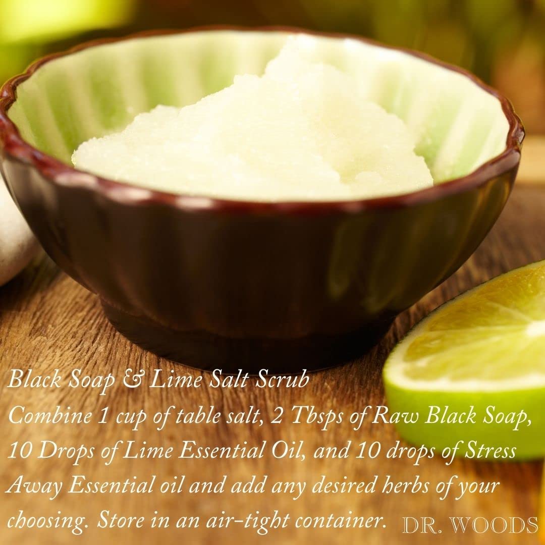 Daily cleanse with Dr. Woods Raw Black Soap promotes clean skin.