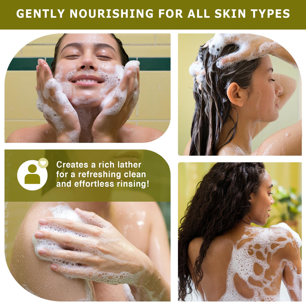 Dr. Woods versatile cleanser shown for face, body, and hands