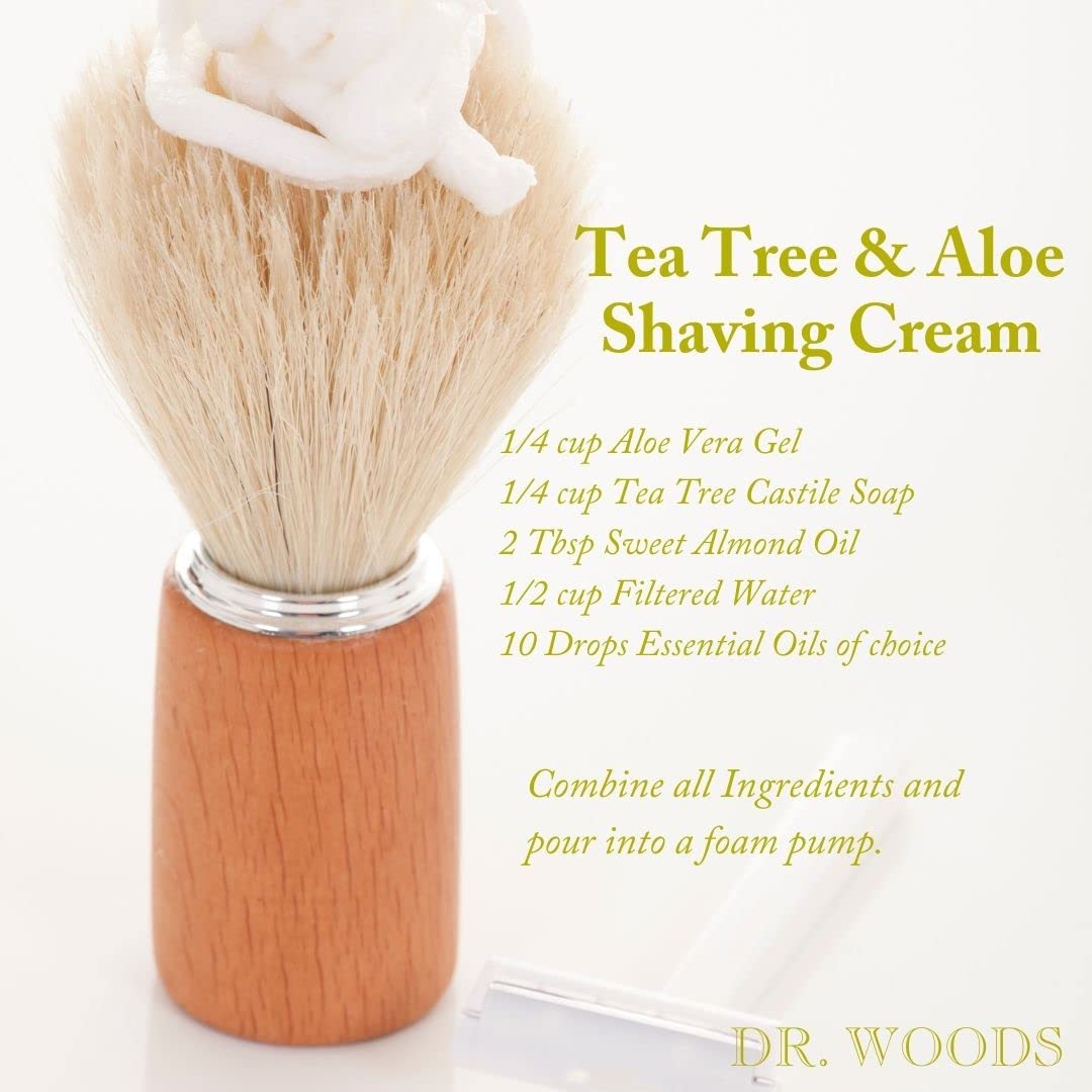 Dr. Woods hemp oil infused castile soap bottle highlights nourishing formula.