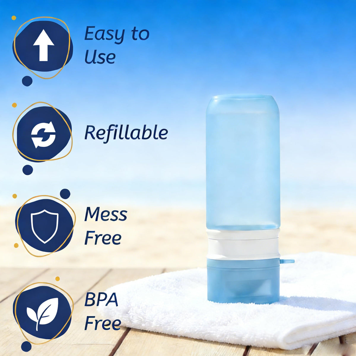 Draduo leak-proof design prevents spills in bags.