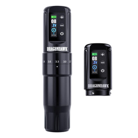 Dragonhawk Atom2 Pro cordless tattoo pen side view, lightweight design for long sessions.