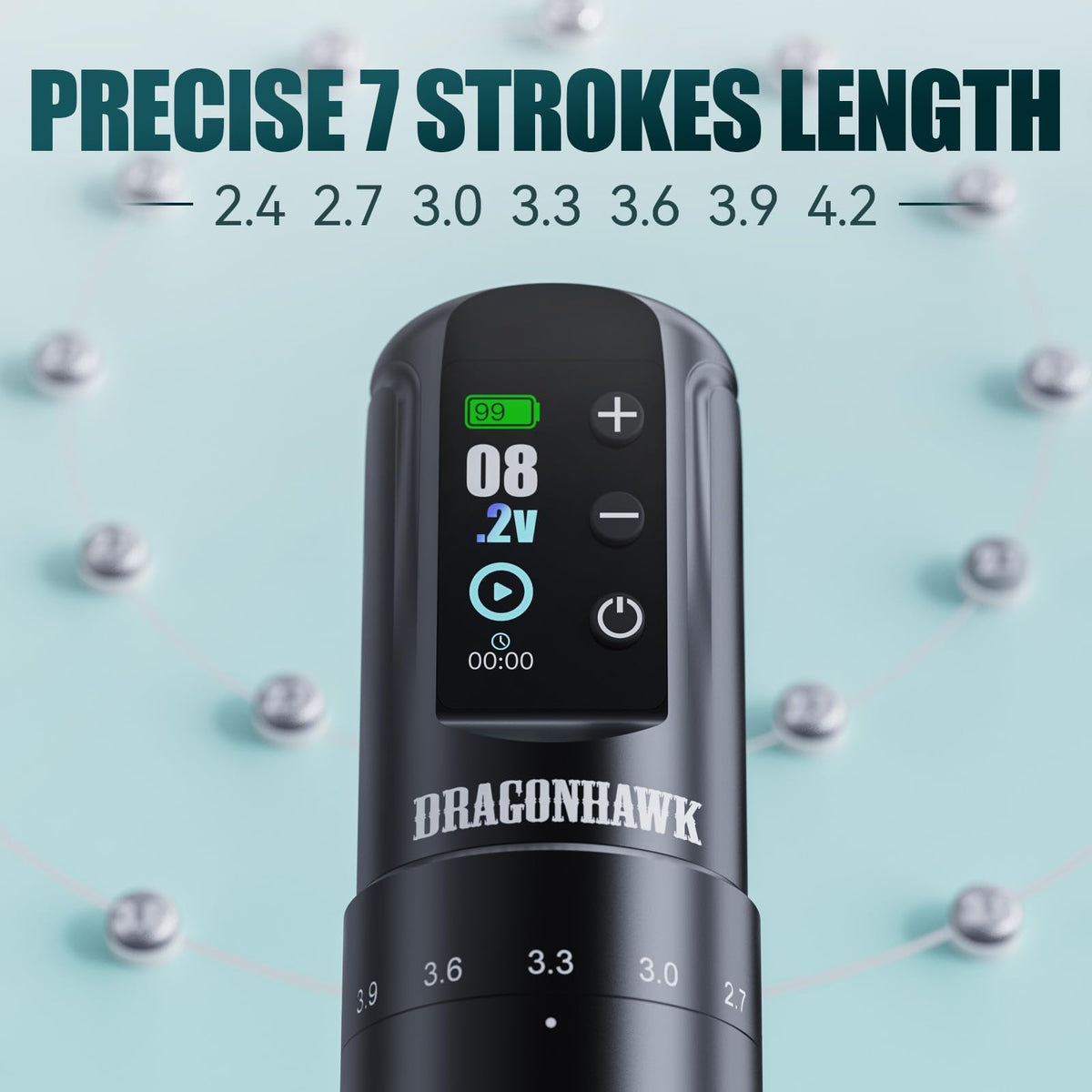 Dragonhawk Atom2 Pro needle-depth range 0-4.5 mm supports lining and shading tasks