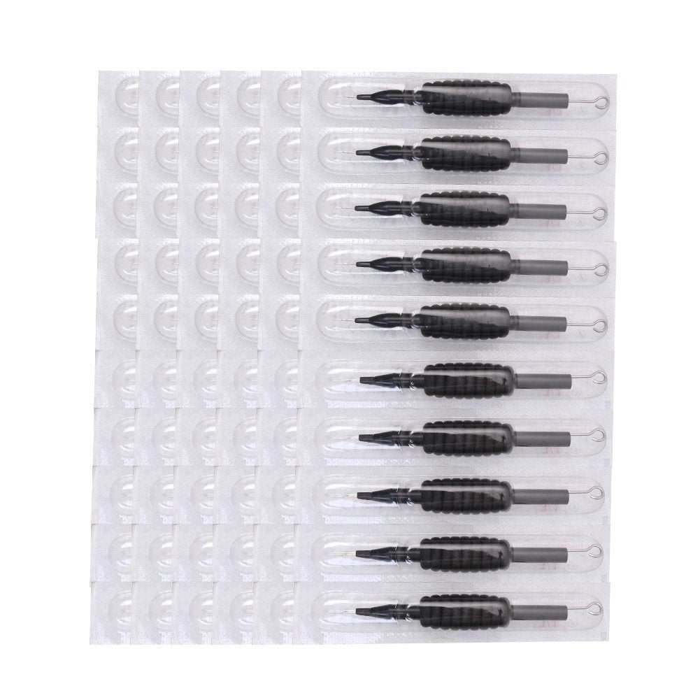 Dragonhawk clear tube tip showing ink and needles for easy visibility.