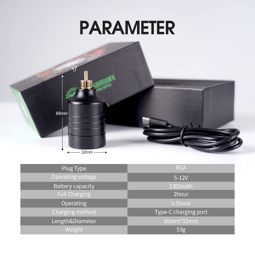 Dragonhawk battery with LED display monitors power in real time.