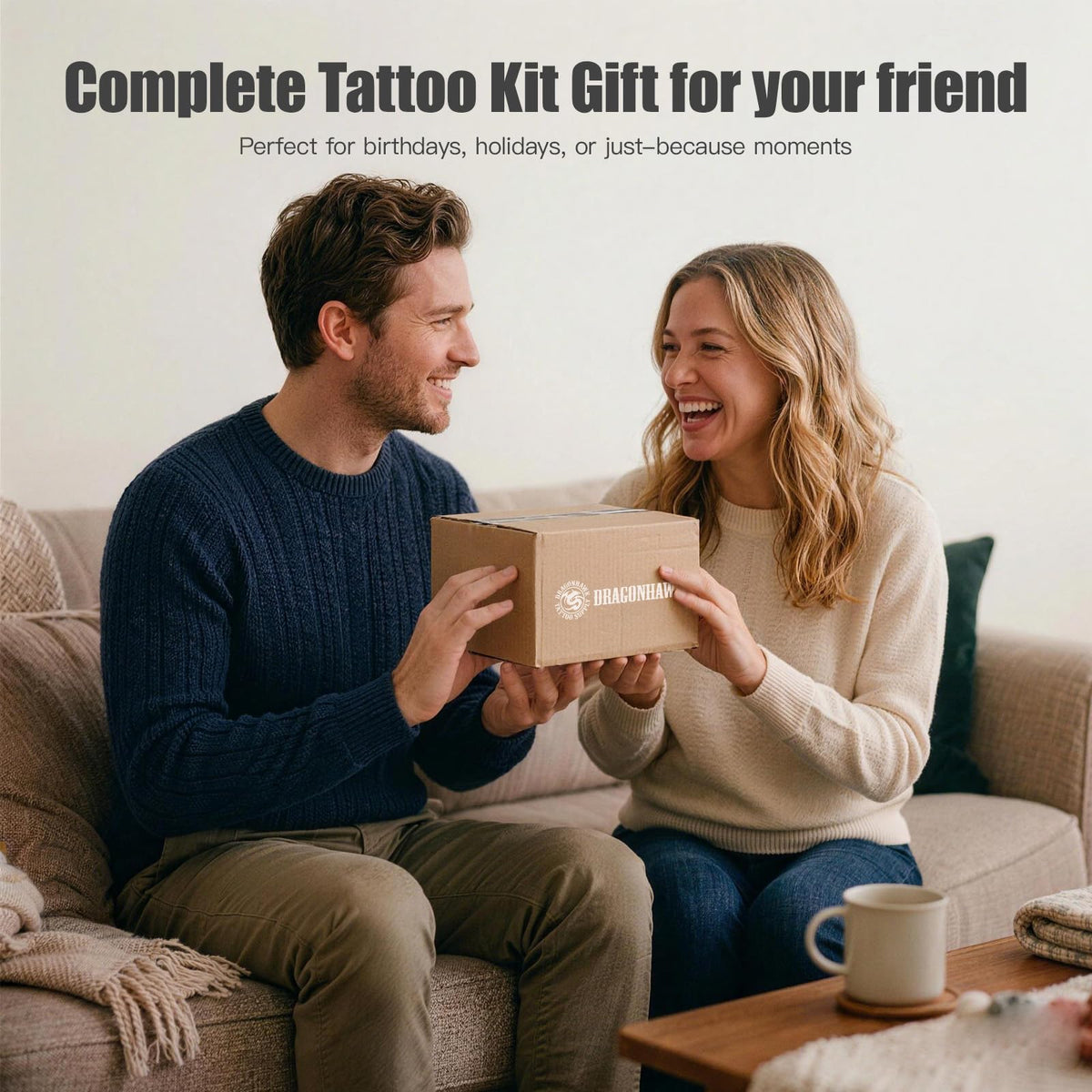 Dragonhawk wireless tattoo gun kit 20 cartridge needles for versatile line and shading.