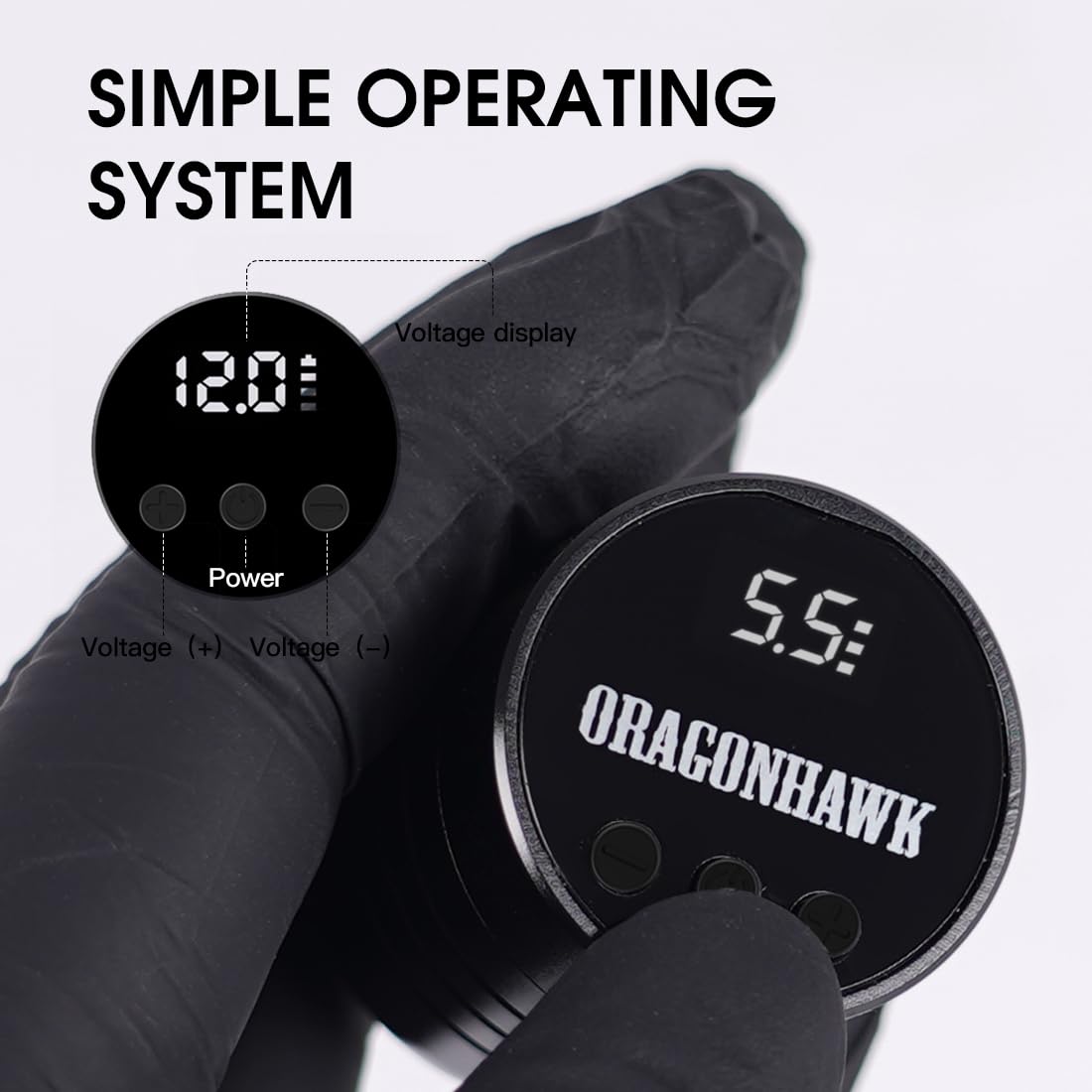 Dragonhawk wireless tattoo pen kit practice skin for hands-on learning.