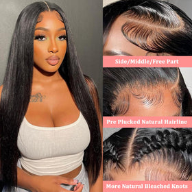 Draylith HD lace front wig showing invisible knots for seamless look