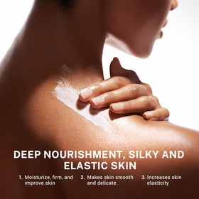 Hands massaging DrBioCare Hot Sweat Cream into arms for firmer-looking skin.