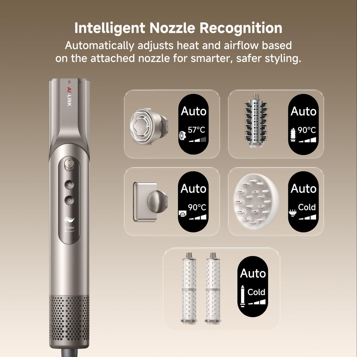 Dreame Dazzle high-speed motor enables fast drying for busy mornings.