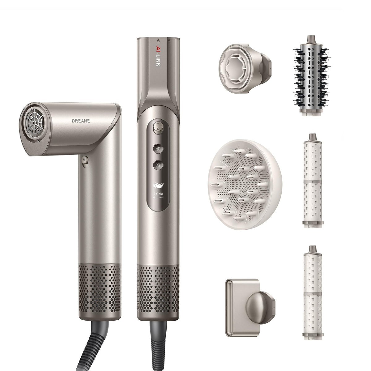 Dreame Dazzle intelligent nozzle recognition powering tailored heat and airflow.