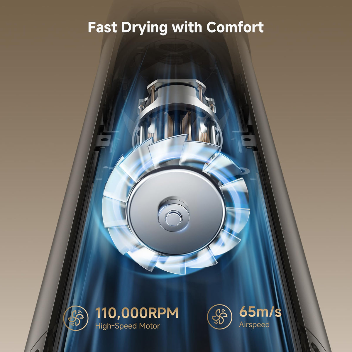 Dreame Dazzle 300M negative ions reduce frizz and boost shine.