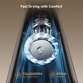 Dreame Dazzle 300M negative ions reduce frizz and boost shine.