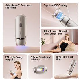 DREAME Nova IPL showcasing Sapphire ICE cooling during treatment.