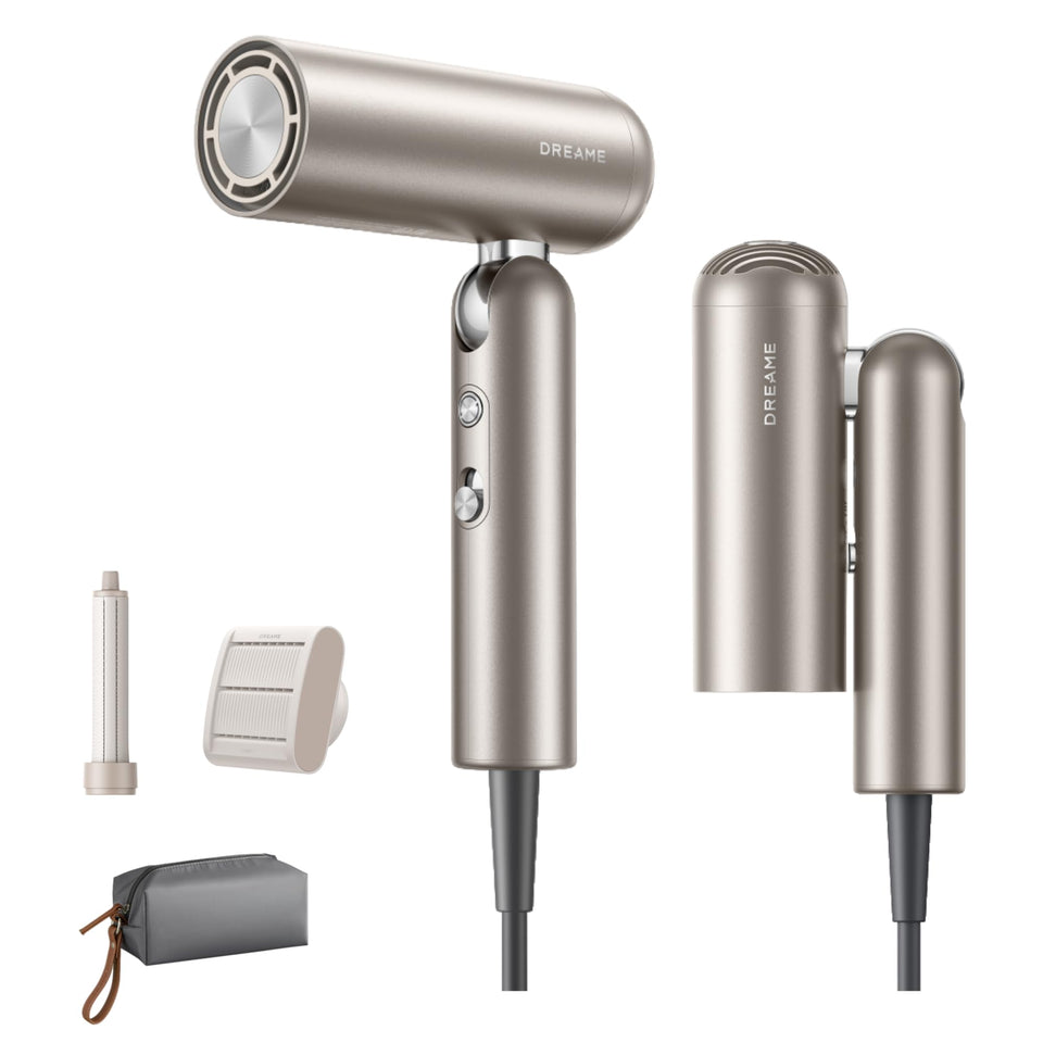 DREAME Pocket Hair Dryer compact folded design for travel and storage.