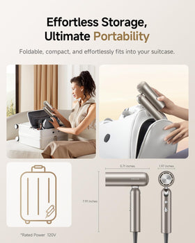 DREAME Pocket Pure 110k rpm motor delivers ultra-fast drying.