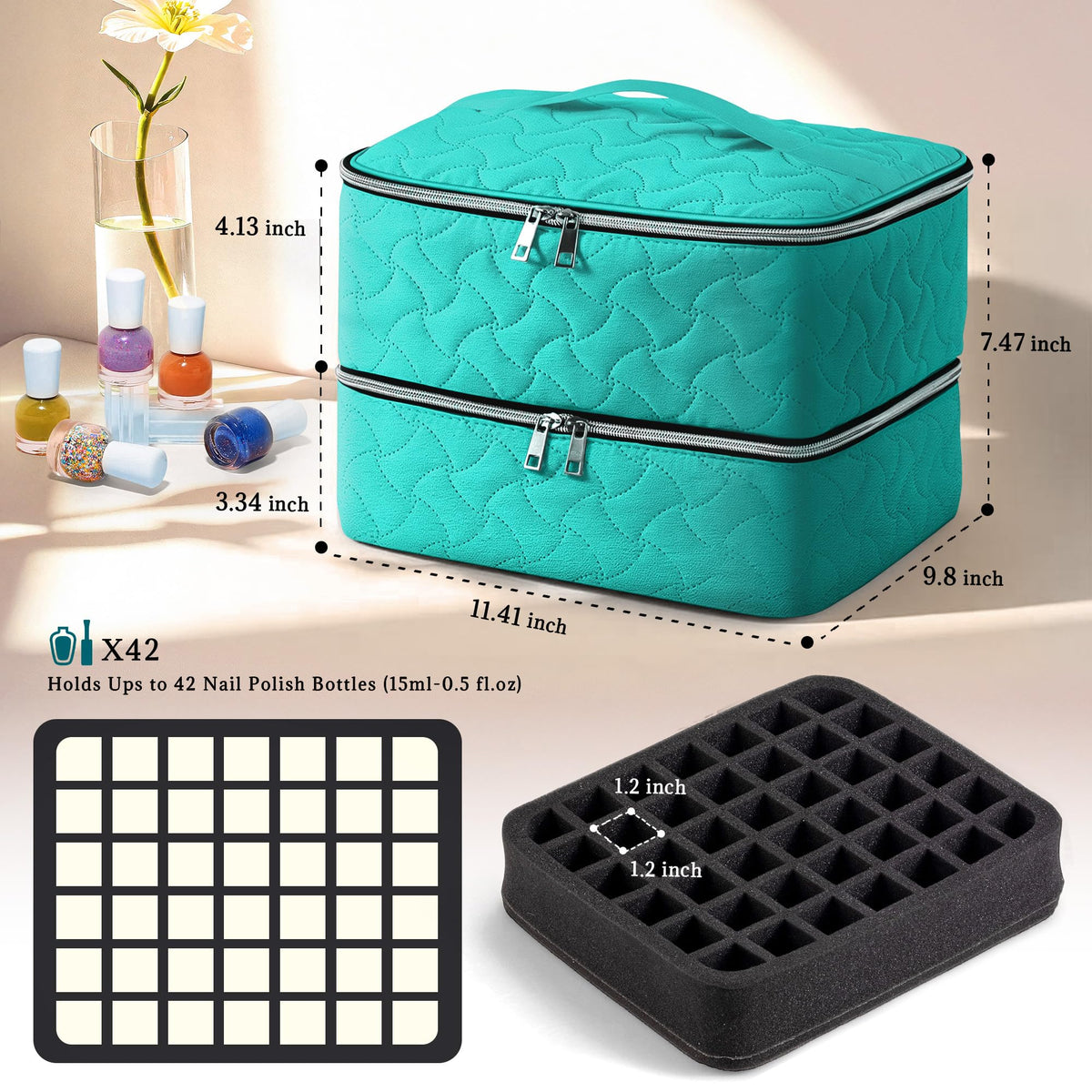 DreamGenius compact design fits neatly on shelves or in a bag.