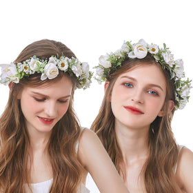 DreamLily forest-inspired headpiece for maternity portraits and events