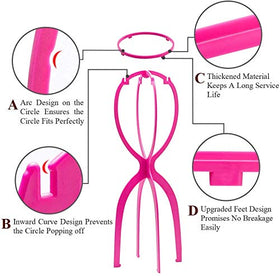 Dreamlover collapsible wig stand makes travel and compact storage easy