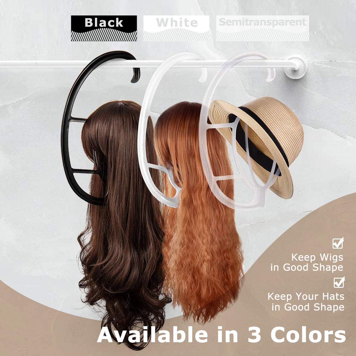 Dreamlover wig stand with a stackable design to save space.