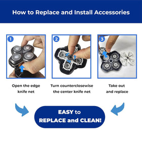 DREBIG 12-pack shaver blades set ready for replacements during routine grooming