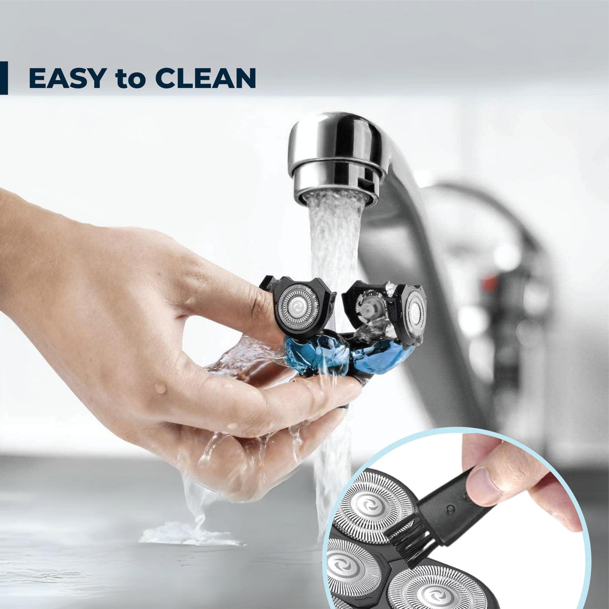 DREBIG easy installation guide visual for quick blade replacement