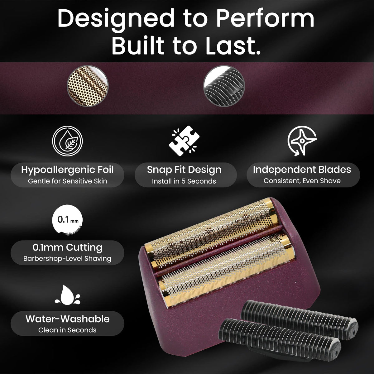 DREBIG Wahl foil cutter assembly installation on shaver demonstrates easy replacement