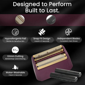 DREBIG Wahl foil cutter assembly installation on shaver demonstrates easy replacement