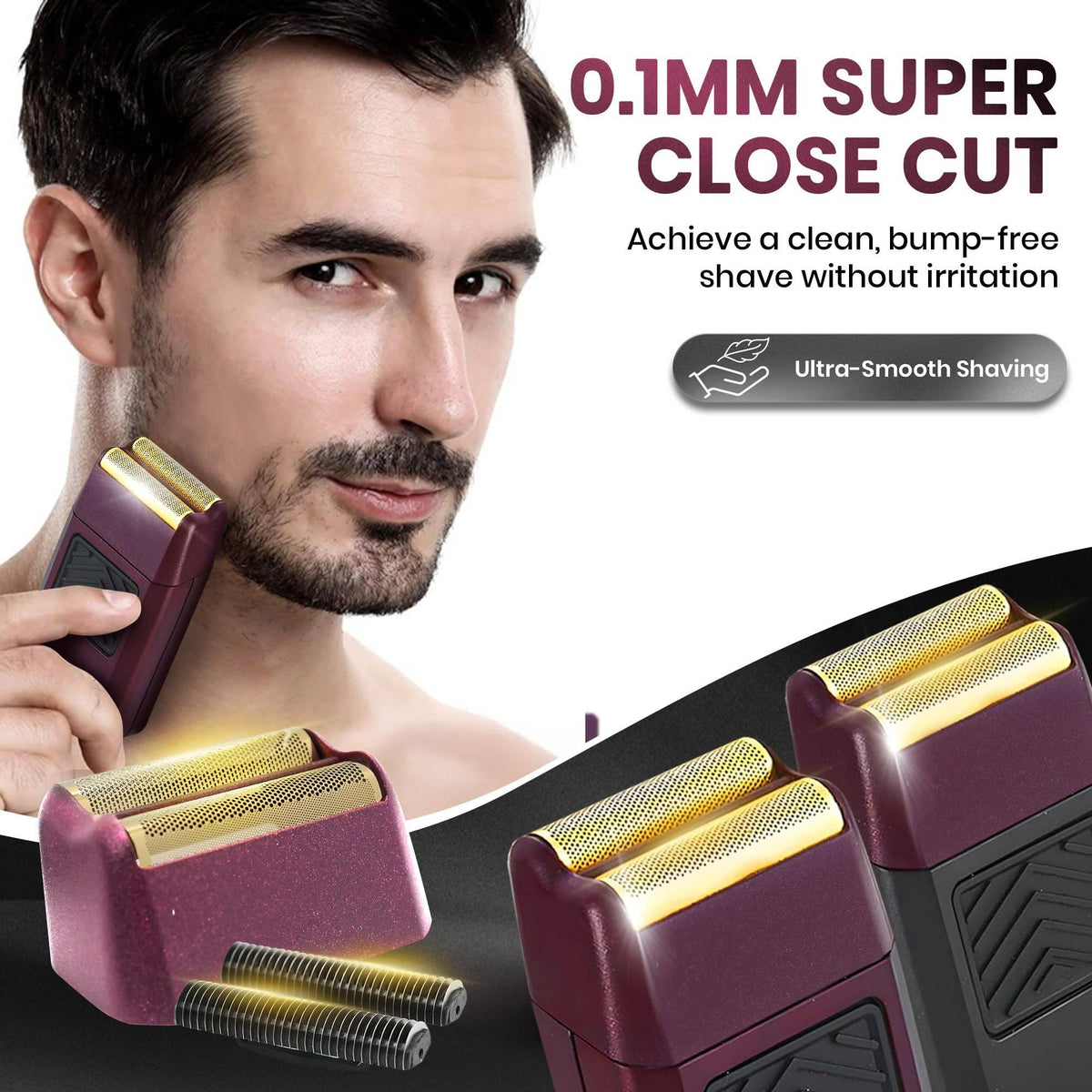 DREBIG Wahl foil cutter assembly packaging shows two-pack convenience for home grooming