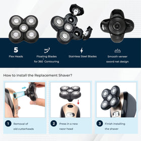 DREBIG shaver blades suited for wet and dry shaving experiences