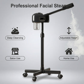 Dress Vous nano ionic steam highlights ultra fine vapor for deeper pore hydration.