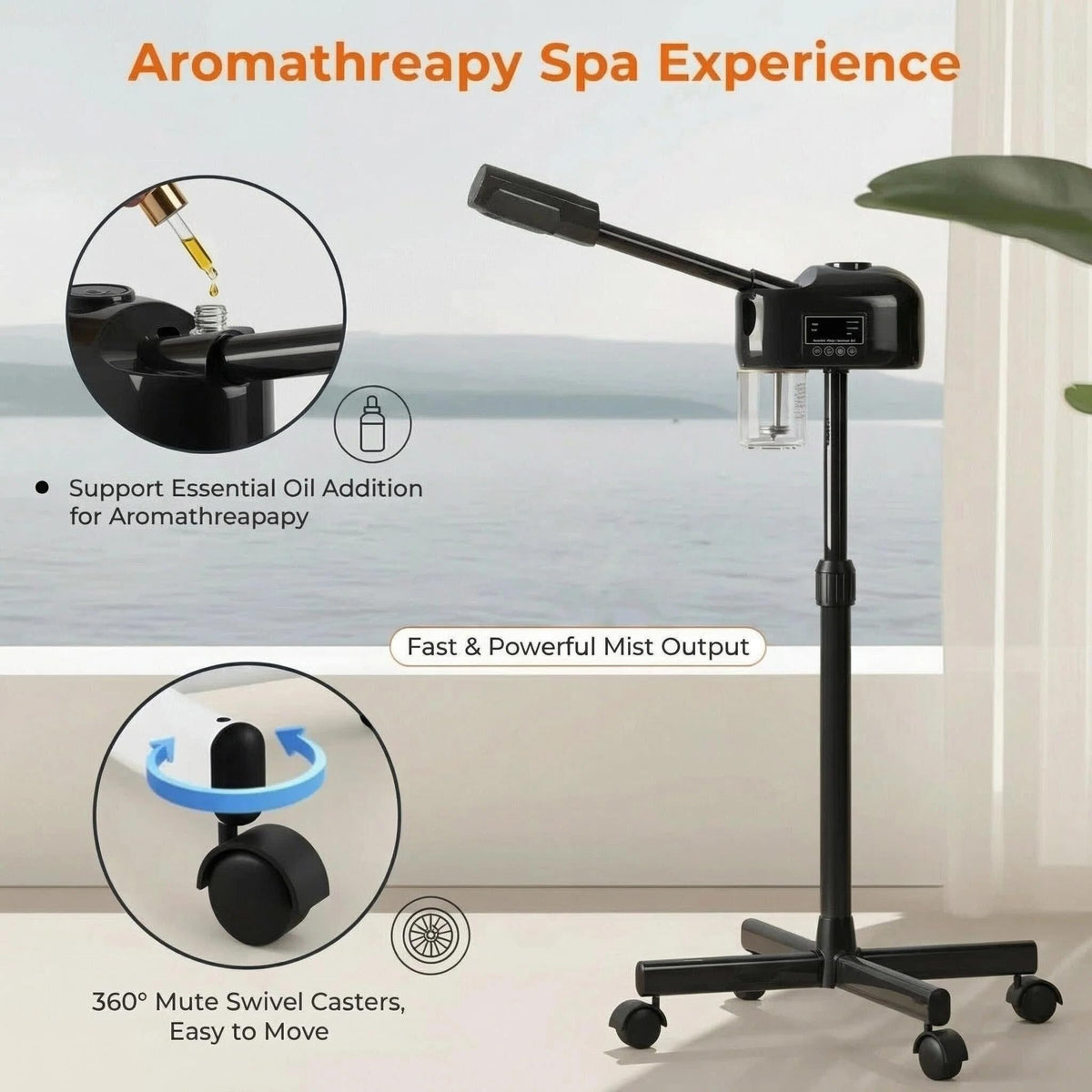 Dress Vous facial steamer pores close-up suggests clearer, balanced skin.