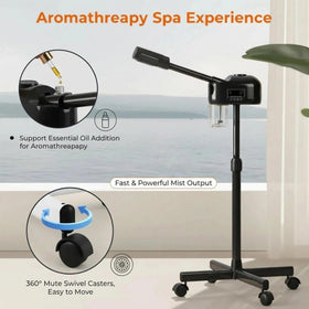 Dress Vous facial steamer pores close-up suggests clearer, balanced skin.