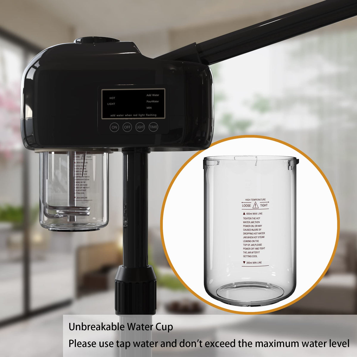 Dress Vous facial steamer with mask absorption emphasizes enhanced product performance.