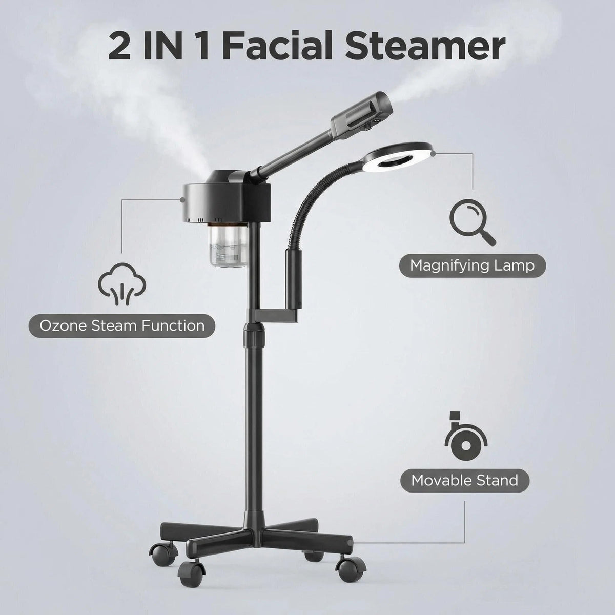 Dress Vous 2-in-1 steamer with ozone for at-home cleansing.