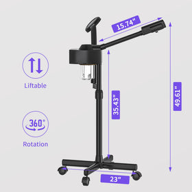 Dress Vous 5x magnifying lamp aids detailed skin inspection.
