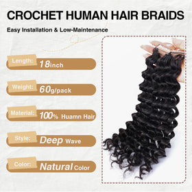 DRESSMAKER 60g crochet hair 14in pack highlights lightweight, comfortable wear.