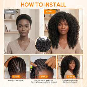 DRESSMAKER crochet hair install demo for DIY beginners.