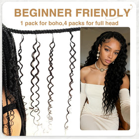 DRESSMAKER Real Brazilian hair weave in deep wave pattern.