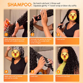 DRESSMAKER reusable and skin-friendly crochet extensions in action.