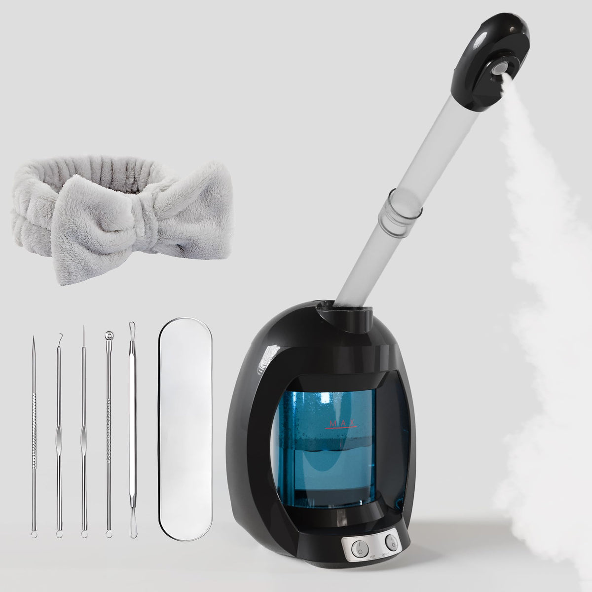 Dress Vous facial steamer front view with nano ionic mist for home spa