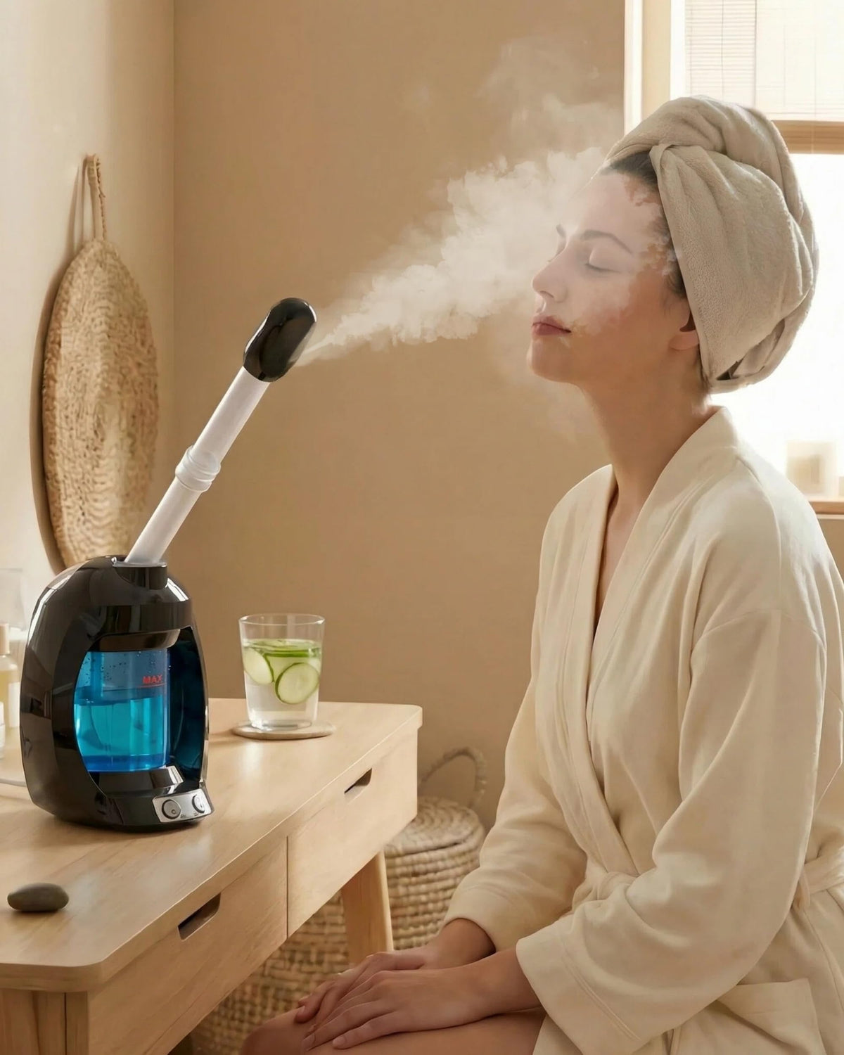 Dress Vous facial steamer safety shutoff feature prevents dry run