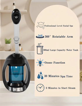 Dress Vous facial steamer water tank illustrating distilled water compatibility