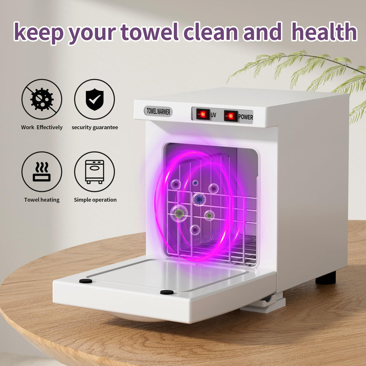 Dress Vous Towel Warmer digital control for precise warmth.