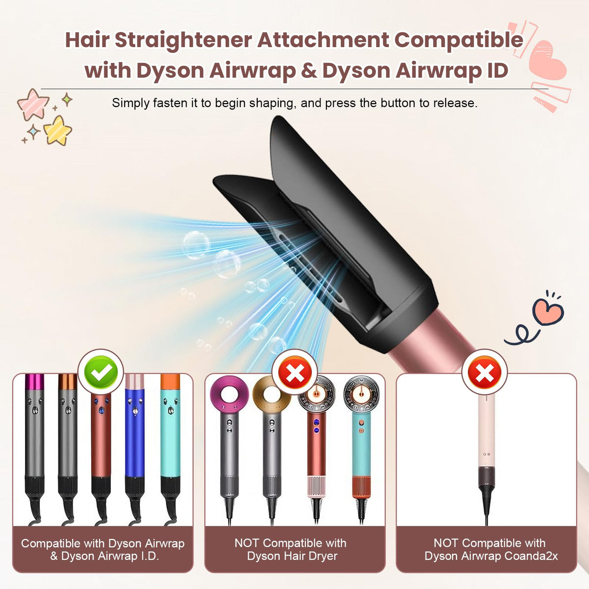 DrFlito advanced airflow nozzle demonstrates gentle control for frizz reduction.
