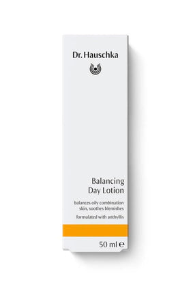 Dr. Hauschka Balancing Day Lotion silky texture close-up ready to smooth skin and reduce blemishes.