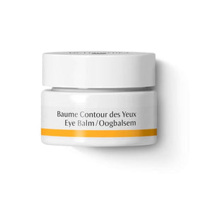 Dr. Hauschka Eye Balm jar close-up, nourishing texture for delicate eye skin.