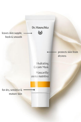 Dr Hauschka Hydrating Cream Mask application on neck and décolleté for renewed hydration