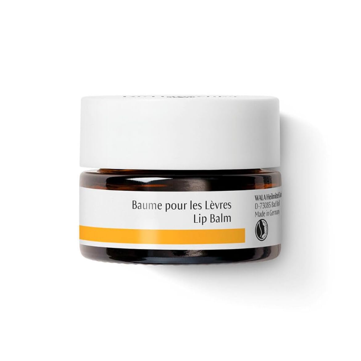 Dr. Hauschka lip balm tube close-up for nourishing dry lips.